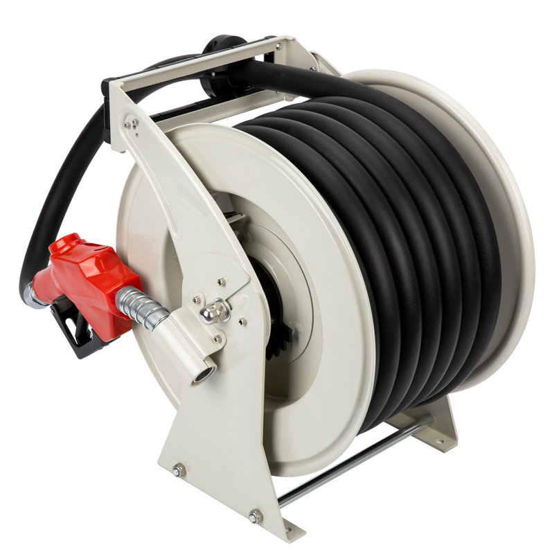 Domccy® Fuel Hose Reel 1" x 50' Spring Driven Retractable Diesel Hose